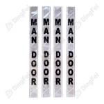 Reflective Streamers / Droppers - Fluorescent Silver Man Door Mining Area Safety PVC Reflective Streamers Tags
